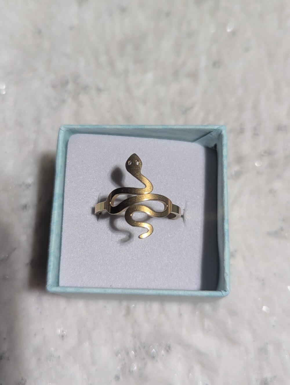 Minimalist Gold Snake Ring Size 6.5 Serpent Wrap Dainty Boho Band